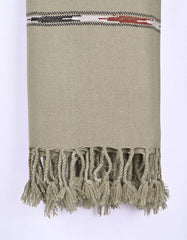 D Olive Plain 100% Acrylic Men Shawl