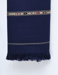 Navy Plain 100% Acrylic Men Shawl