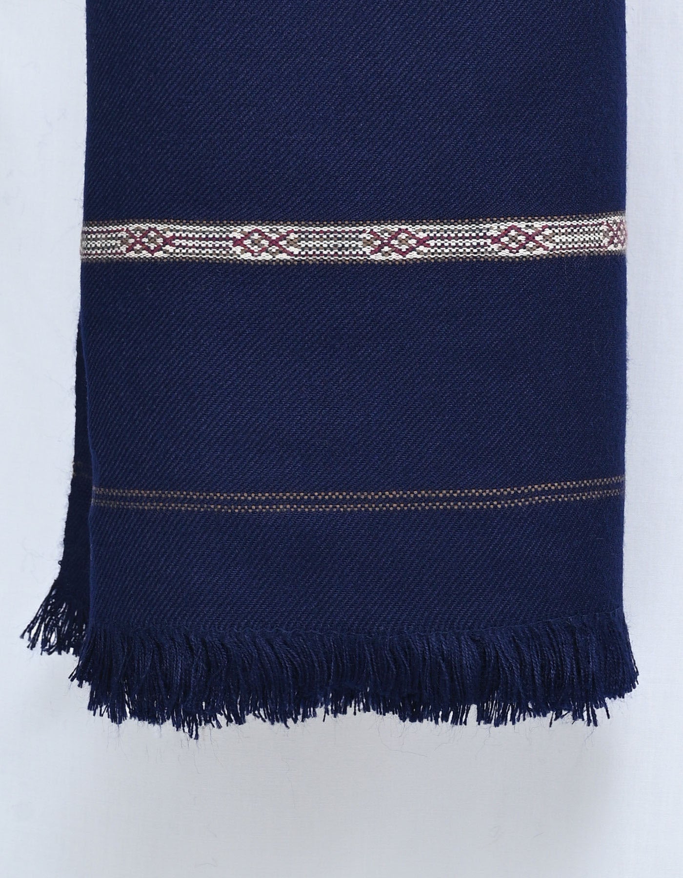 Navy Plain 100% Acrylic Men Shawl