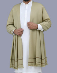 Grey Plain 100% Acrylic Men Shawl