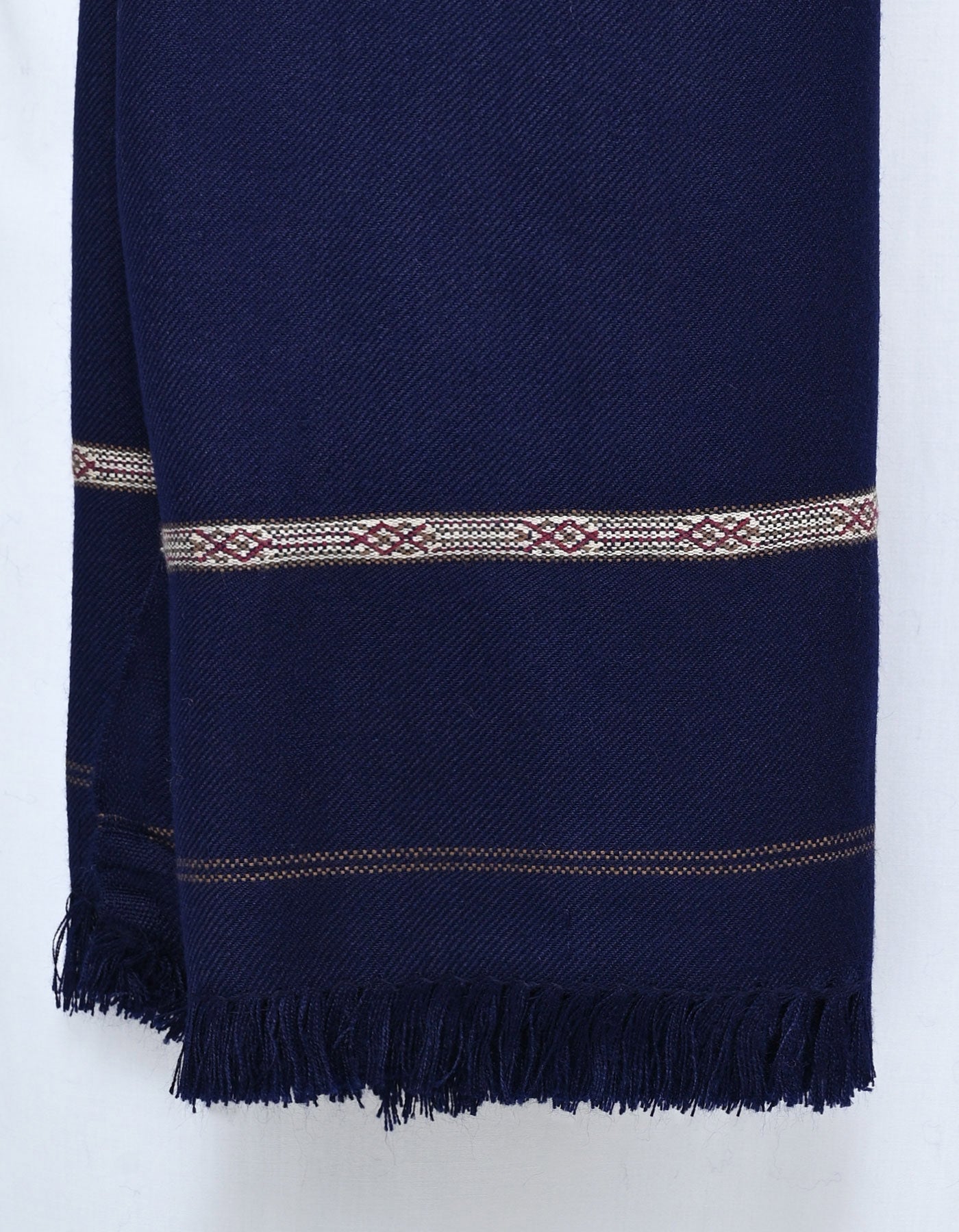 Navy Plain 100% Acrylic Men Shawl