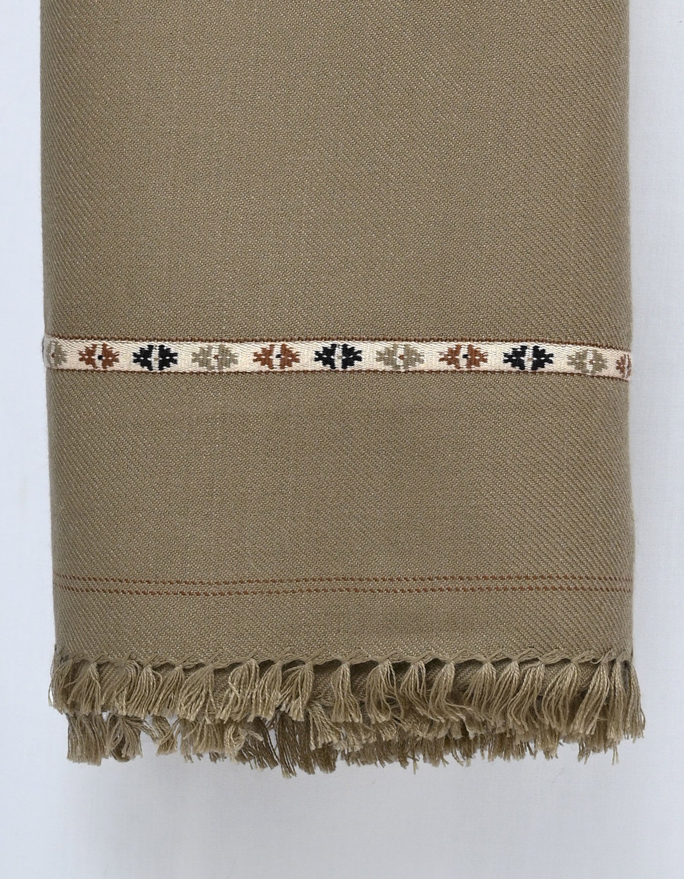 Brown Plain 100% Acrylic Men Shawl