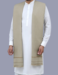 Grey Plain 100% Acrylic Men Shawl