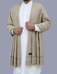 Grey Plain 100% Acrylic Men Shawl
