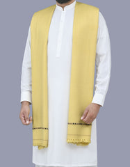 Beige Plain 100% Acrylic Men Shawl