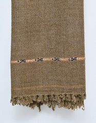 Olive Plain Wool Blend Men Shawl