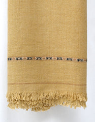 Khaki Plain Wool Blend Men Shawl