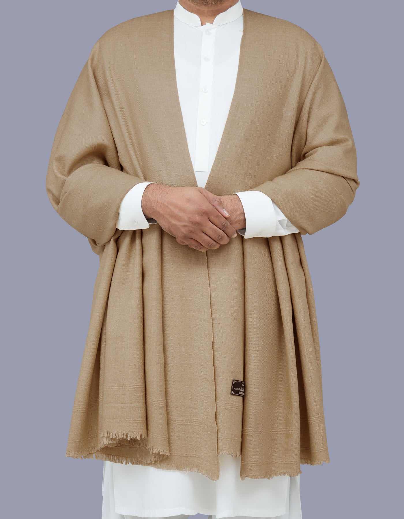 D Fawn Plain 100% Acrylic Men Shawl