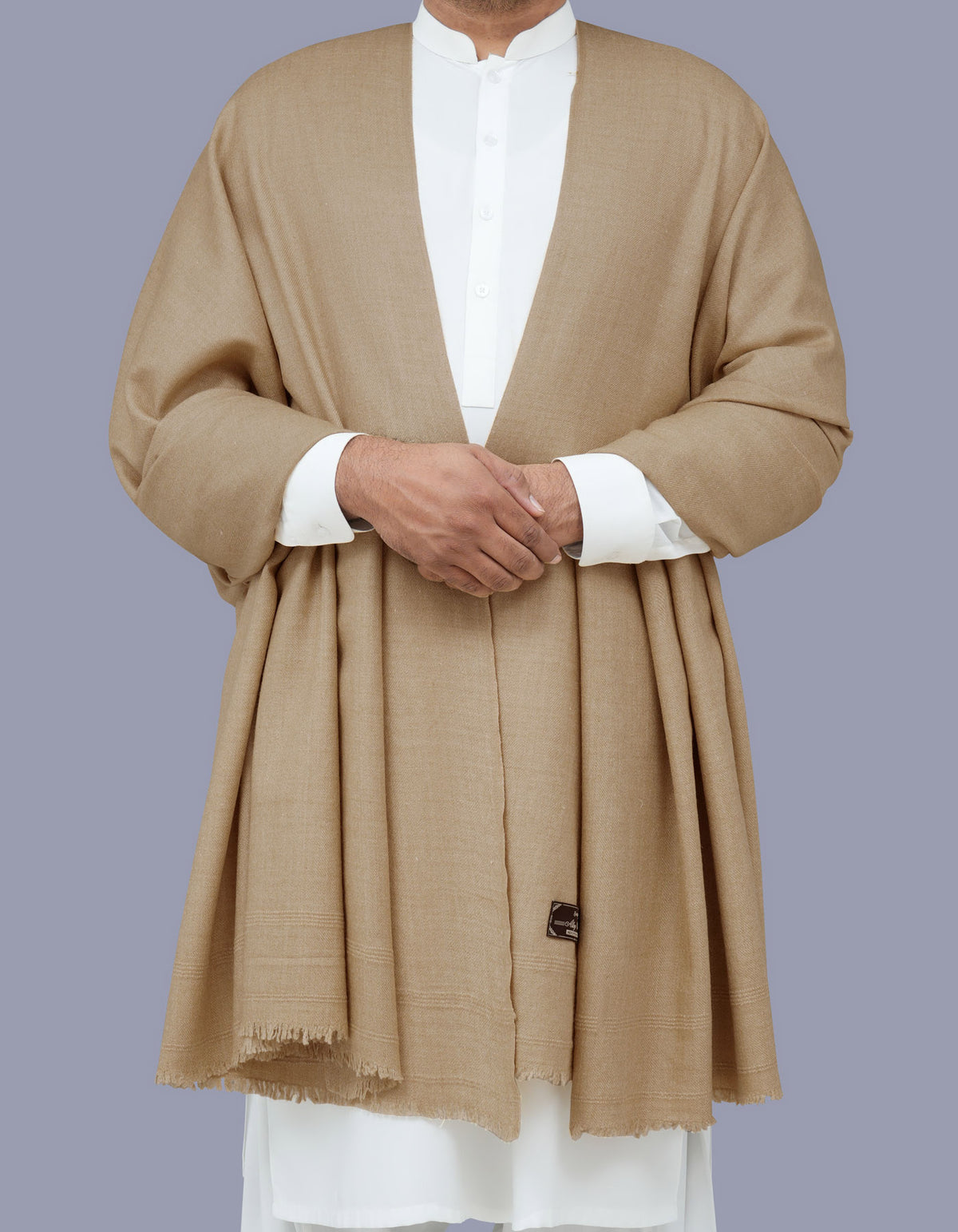 D Fawn Plain 100% Acrylic Men Shawl