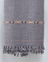 D Grey Plain 100% Acrylic Men Shawl