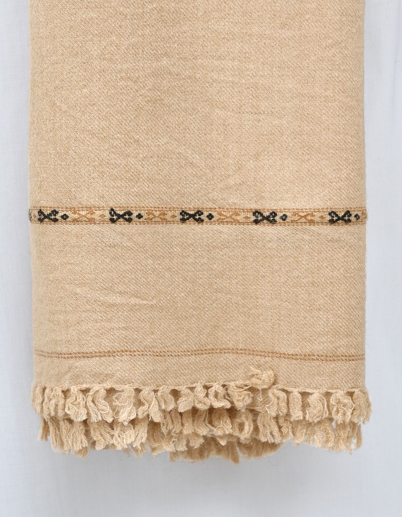 L Camel Plain 100% Acrylic Men Shawl