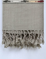 Grey Plain Wool Blend Men Shawl