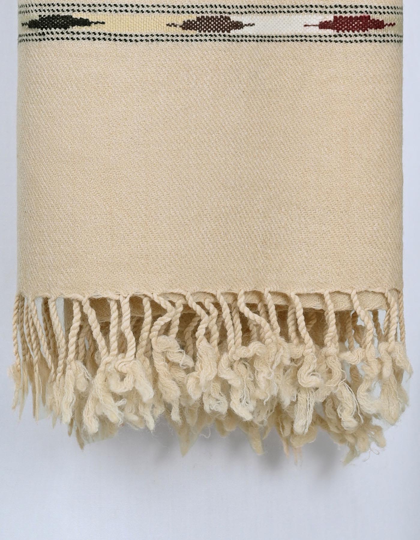 D Fawn Plain Wool Blend Men Shawl