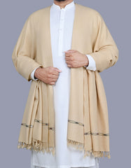 D Fawn Plain Wool Blend Men Shawl