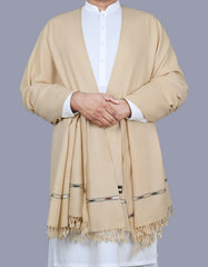 D Fawn Plain Wool Blend Men Shawl