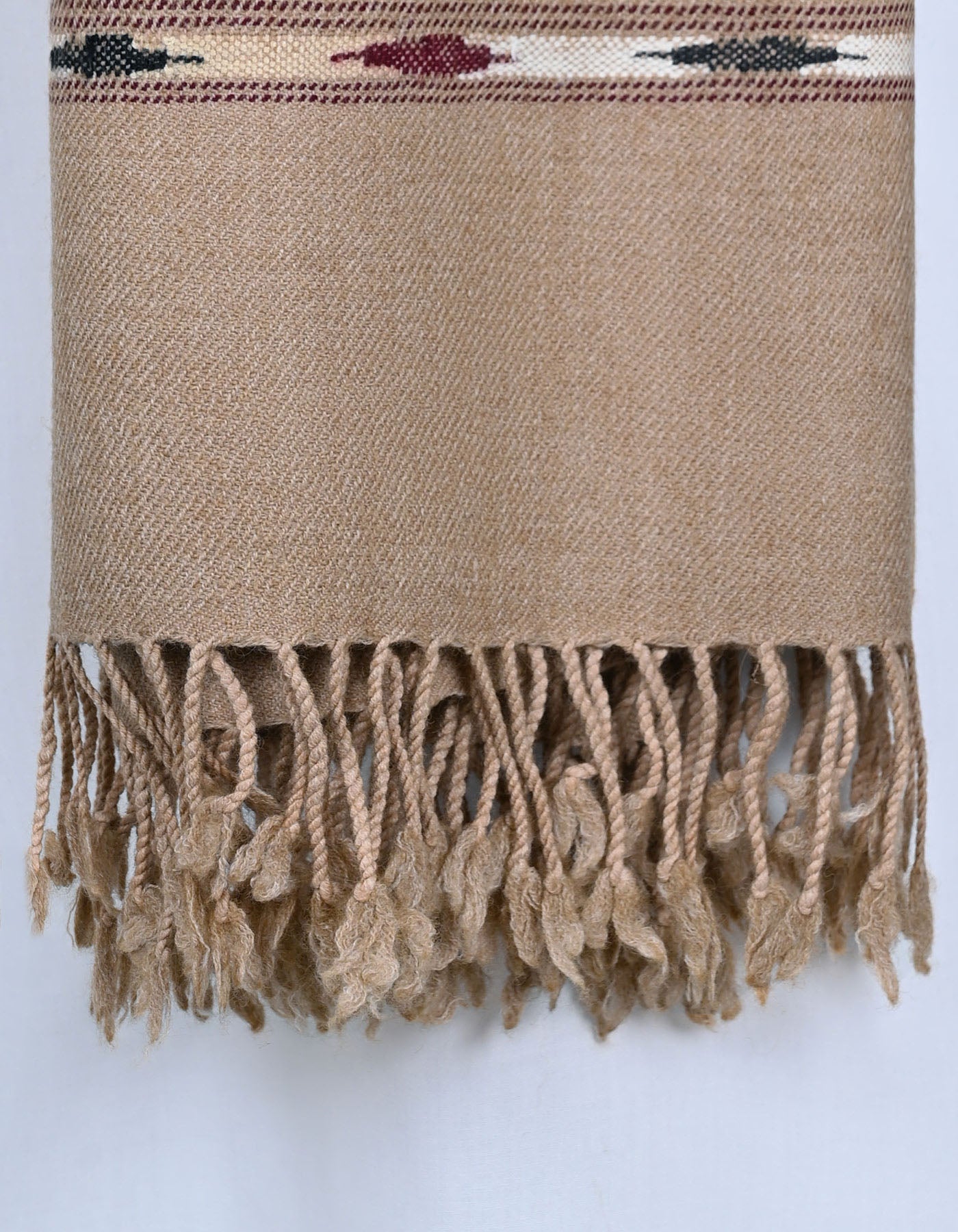 Brown Plain Wool Blend Men Shawl