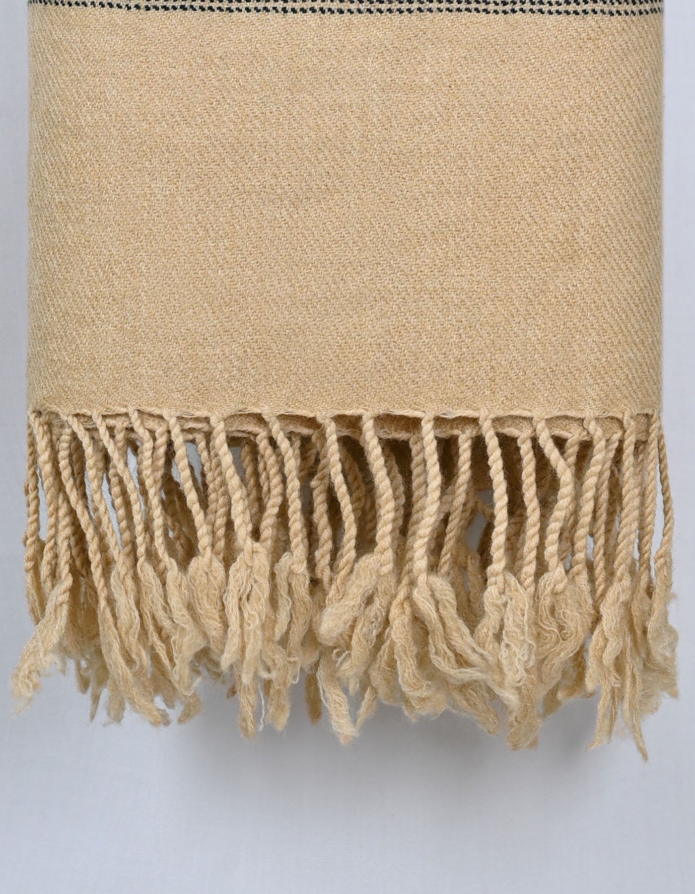 D Skin Plain Wool Blend Men Shawl