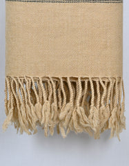 D Skin Plain Wool Blend Men Shawl