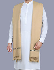 D Skin Plain Wool Blend Men Shawl