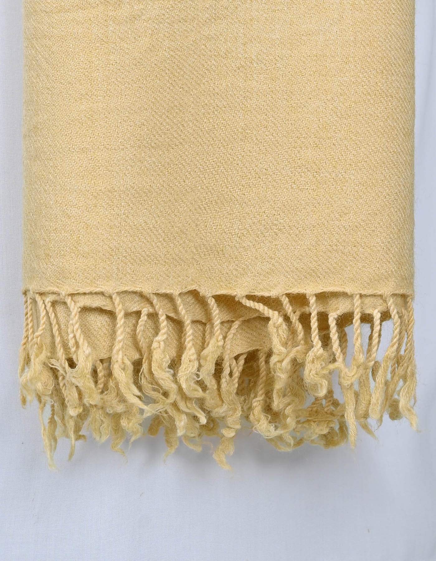 Fawn Plain Wool Blend Men Shawl