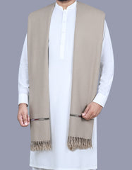 Fawn Plain 100% Acrylic Men Shawl