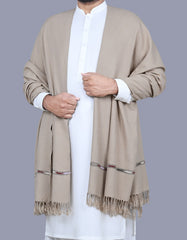 Fawn Plain 100% Acrylic Men Shawl