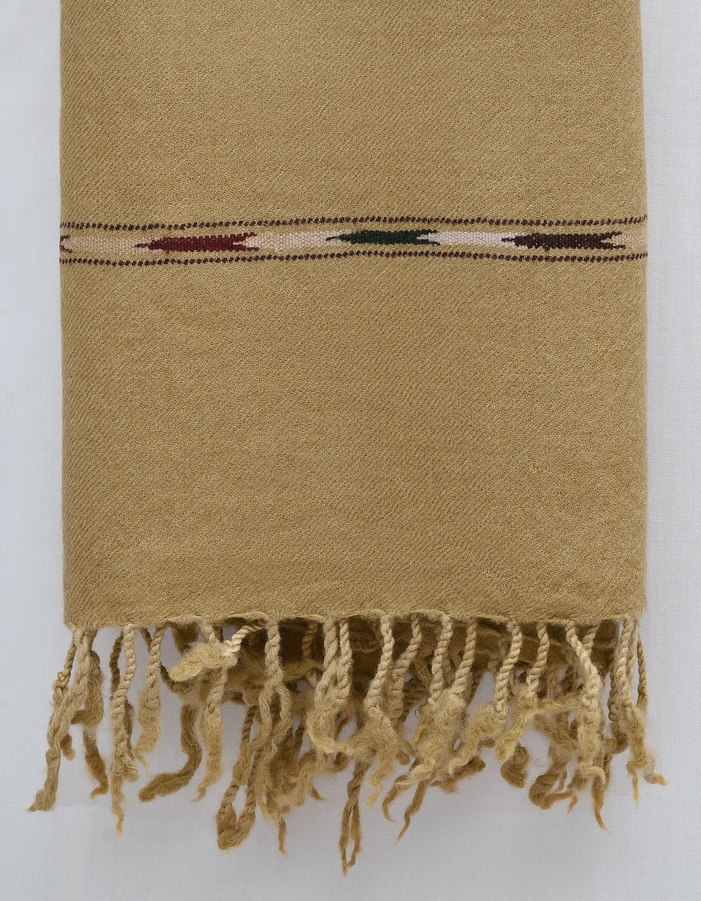 Khaki Plain 100% Acrylic Men Shawl