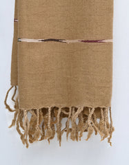Camel Plain 100% Wool Men Shawl