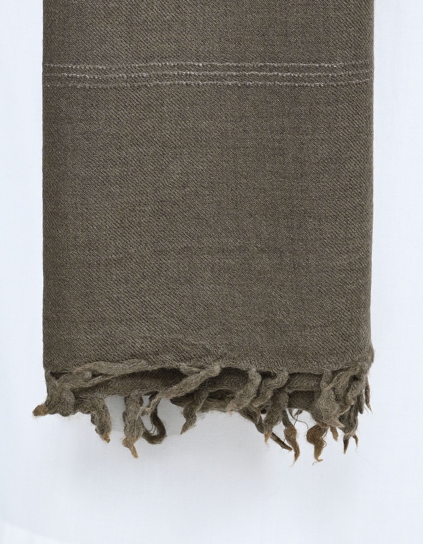 Chocolate Plain 100% Wool Men Shawl