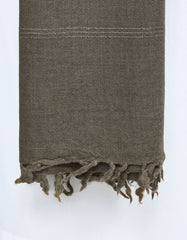 Chocolate Plain 100% Wool Men Shawl