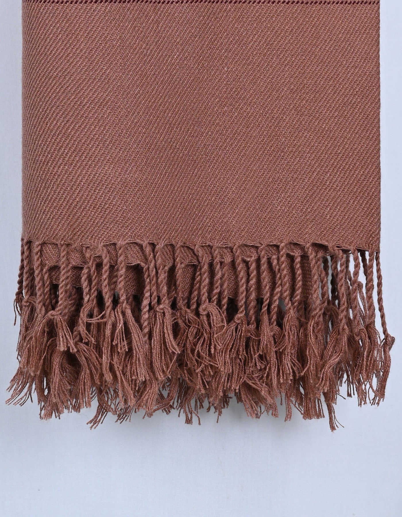 Rust Plain 100% Acrylic Men Shawl