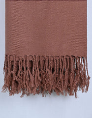 Rust Plain 100% Acrylic Men Shawl