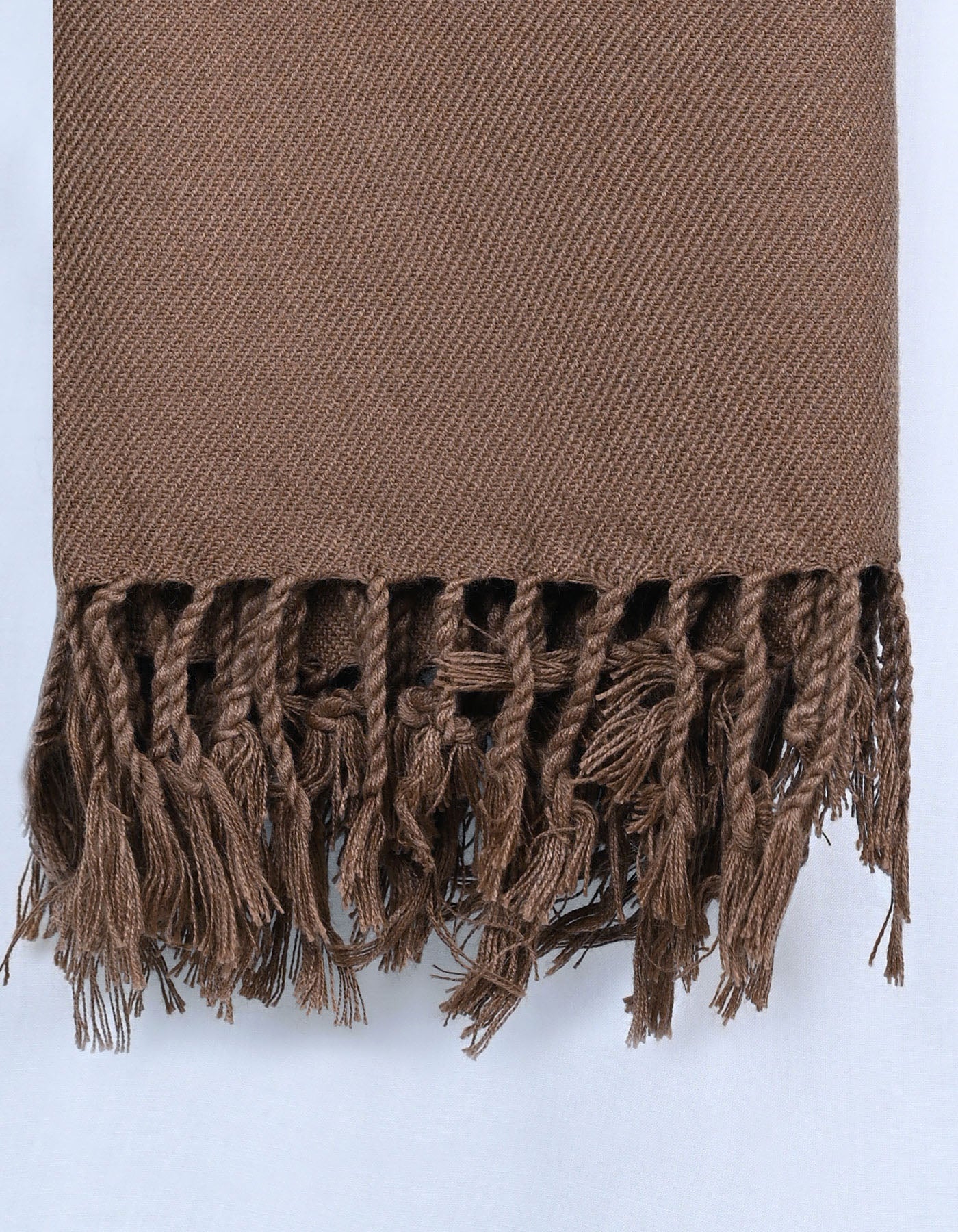 D Brown Plain 100% Acrylic Men Shawl