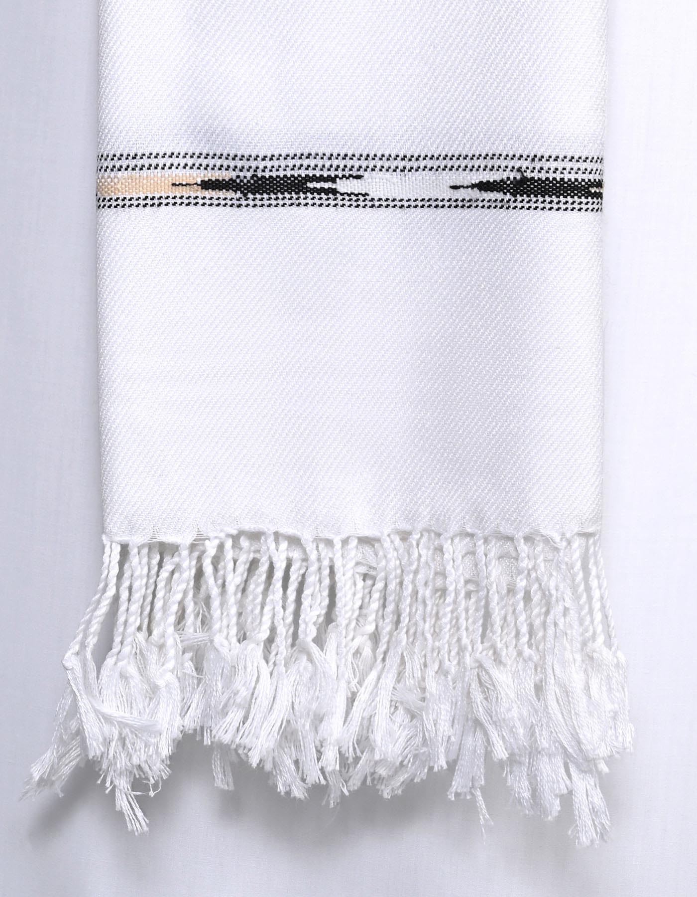 White Plain 100% Acrylic Men Shawl