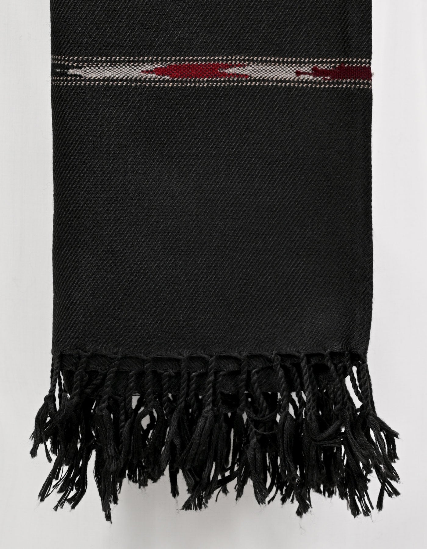 Black Plain 100% Acrylic Men Shawl