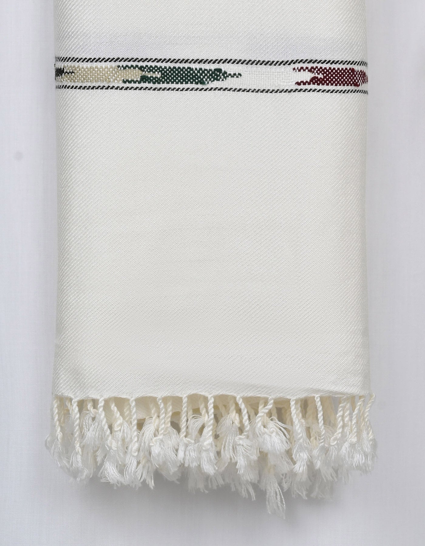Off White Plain 100% Acrylic Men Shawl