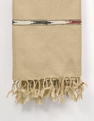 Beige Plain Wool Blend Men Shawl