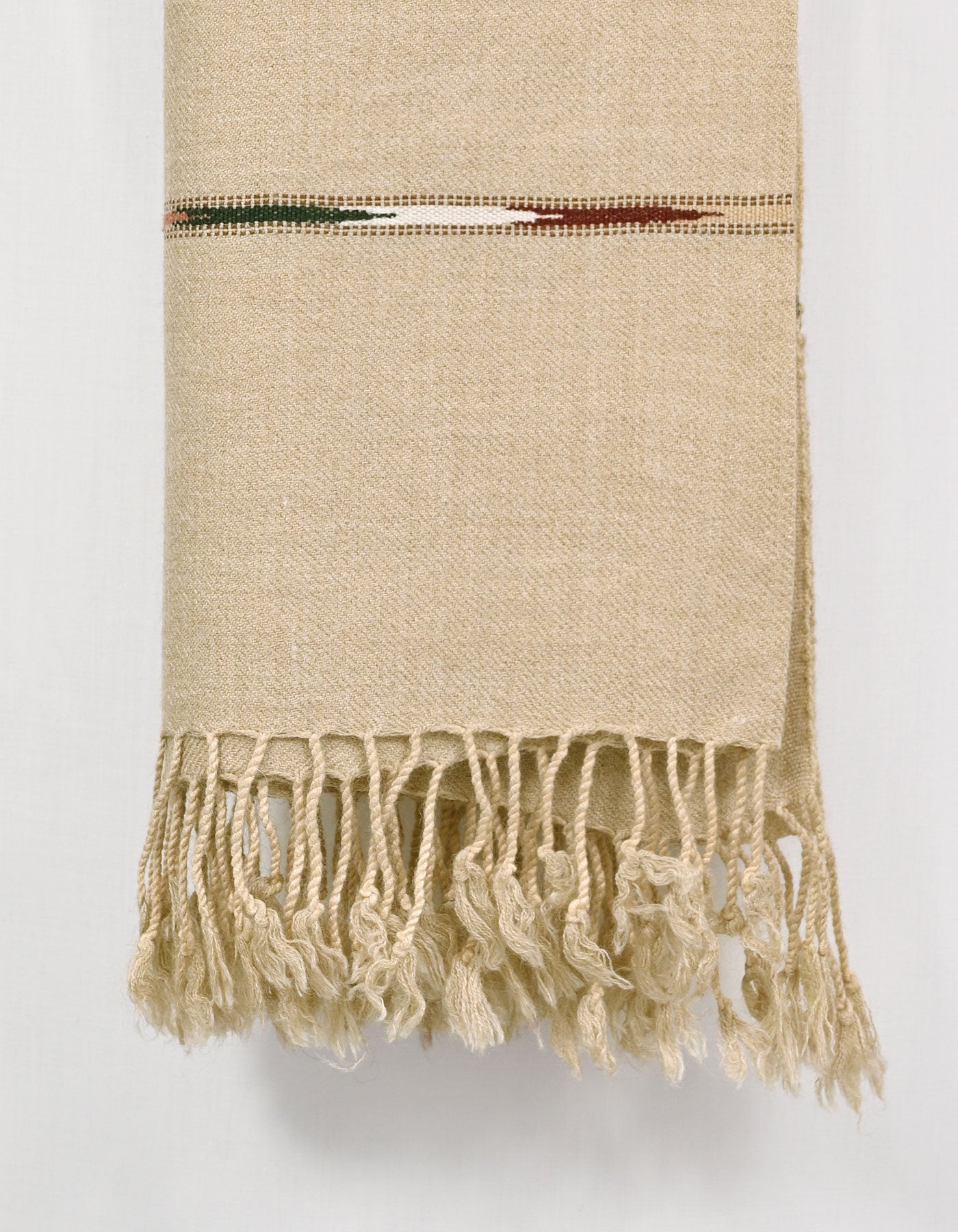 L Brown Plain Wool Blend Men Shawl