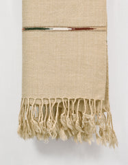 L Brown Plain Wool Blend Men Shawl