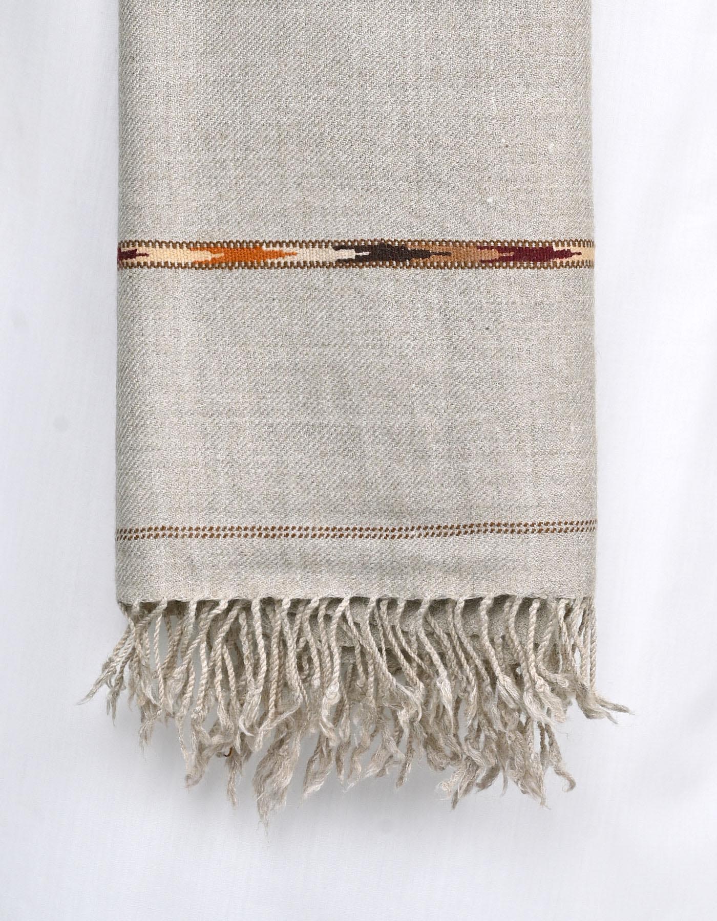 Stone Plain Wool Blend Men Shawl