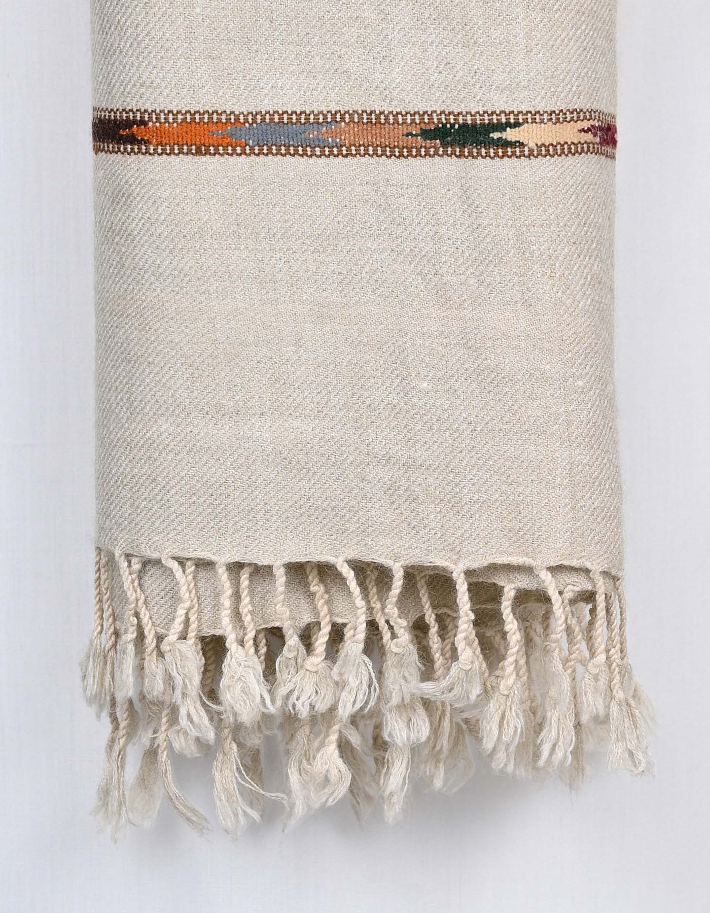 Stone Plain Wool Blend Men Shawl