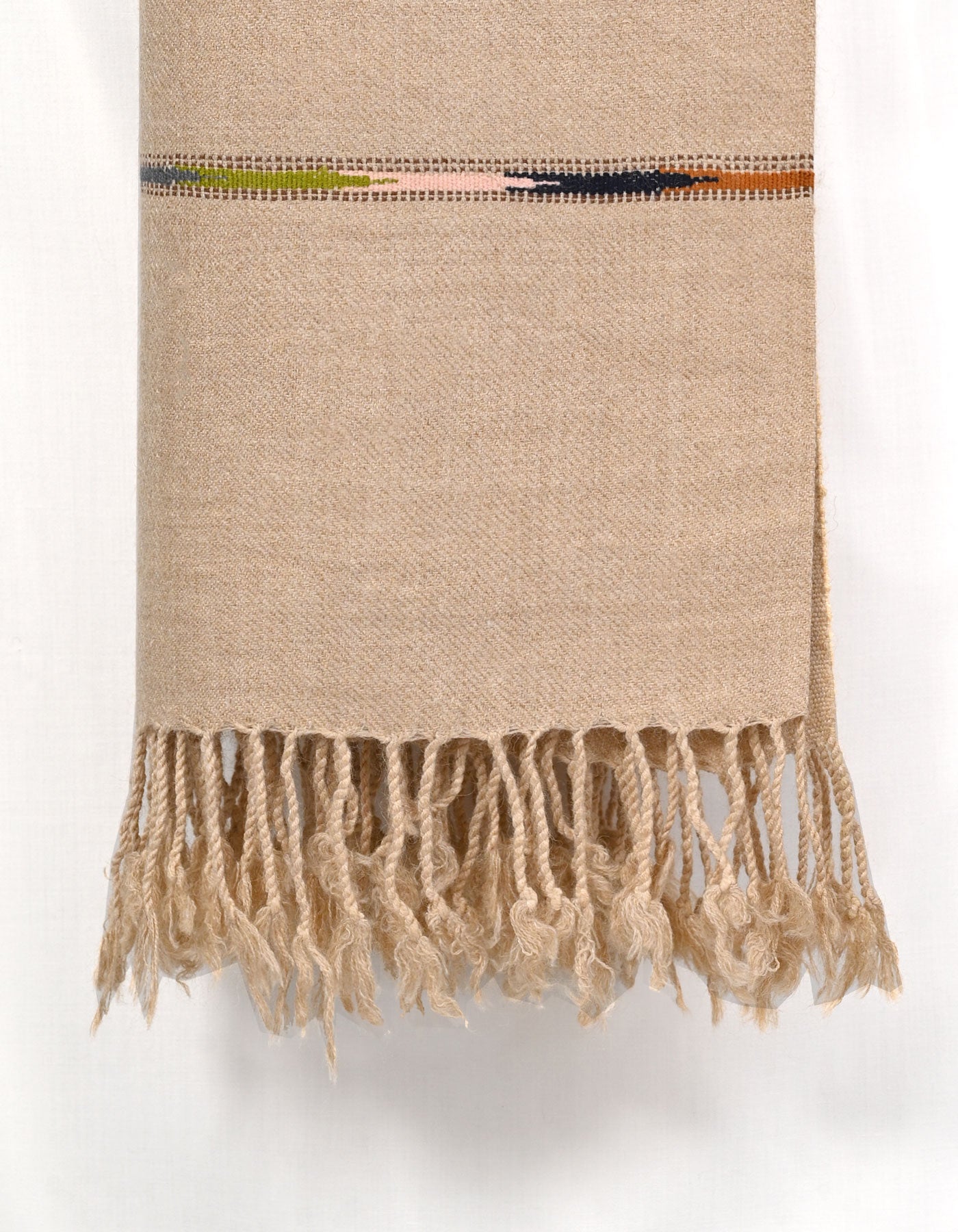D Skin Plain Wool Blend Men Shawl