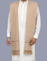D Skin Plain Wool Blend Men Shawl