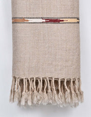 Sand Plain Wool Blend Men Shawl