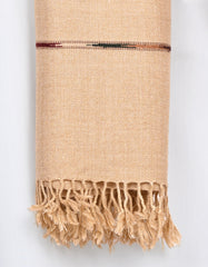 Camel Plain Wool Blend Men Shawl