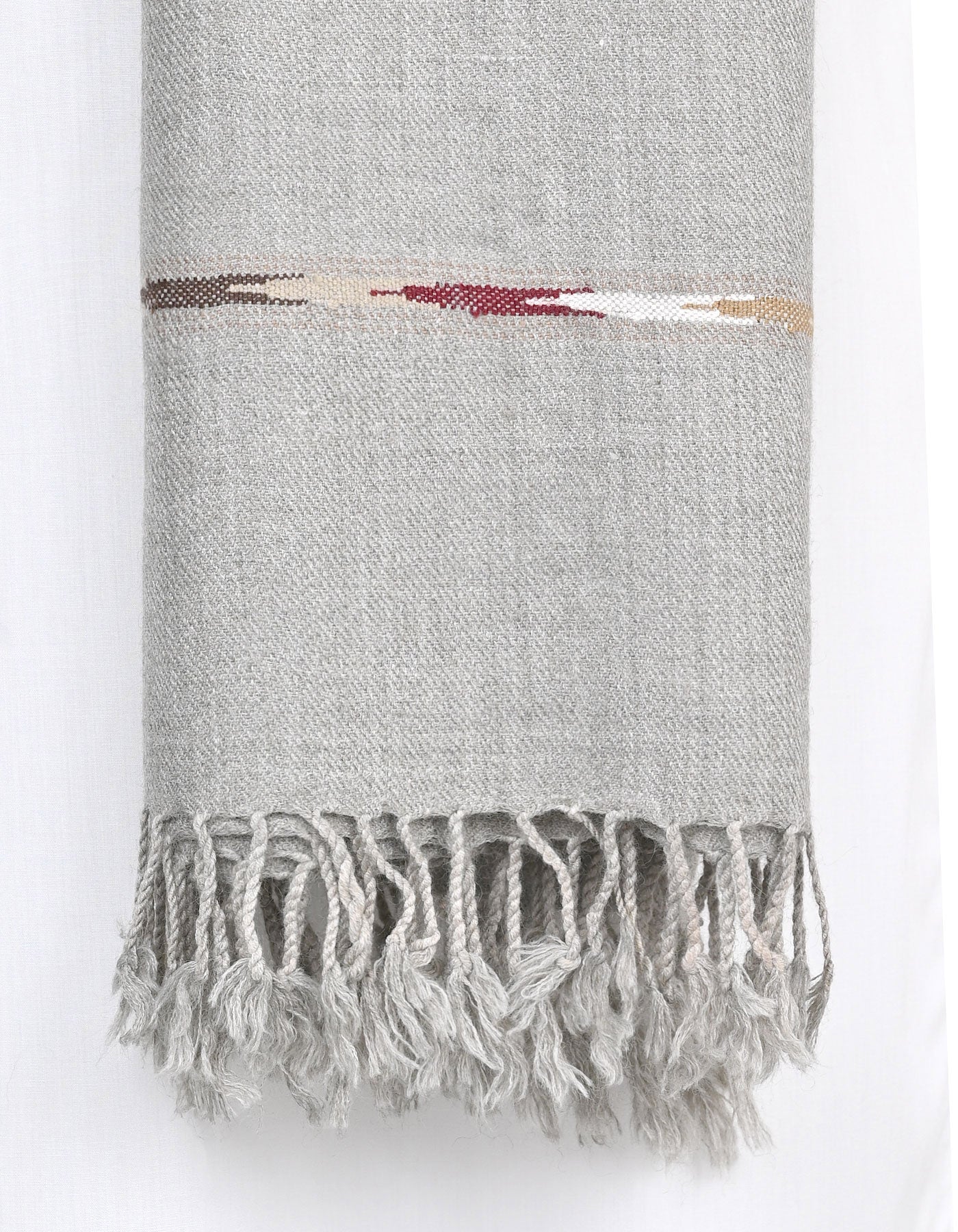 Stone Plain Wool Blend Men Shawl