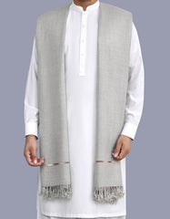 Stone Plain Wool Blend Men Shawl