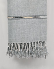 Grey Plain Wool Blend Men Shawl