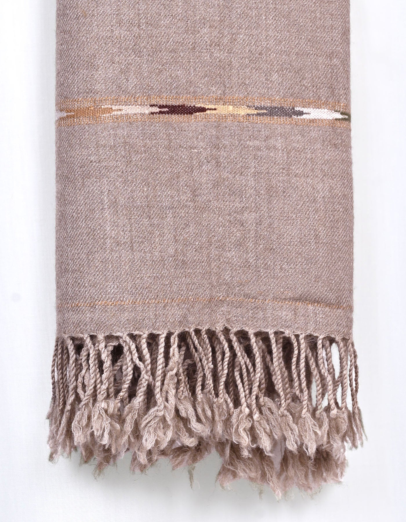 Sand Plain Wool Blend Men Shawl