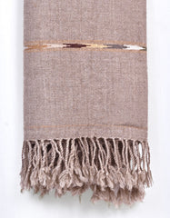 Sand Plain Wool Blend Men Shawl